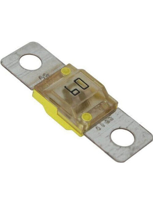 Bussmann Fuse MIDI AMI 60A Pack 1 Yellow 5.5mm Mounting Hole AMI-060 Fuses BUSSMANN - Micks Gone Bush