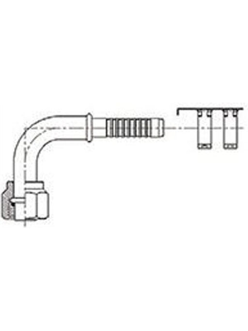 ATCO 90 #6 - #8 Step Up Air O Crimp With Clamp AN1325C ATCO - Micks Gone Bush