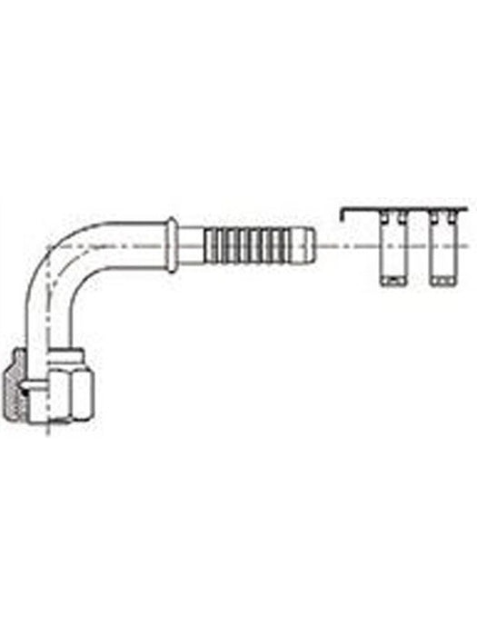 ATCO 90 #6 - #8 Step Up Air O Crimp With Clamp AN1325C ATCO - Micks Gone Bush