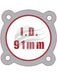 Aunger Exhaust Gasket 3 1/2" 4 Bolt APG354R-10 Aunger - Micks Gone Bush