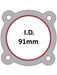 Aunger 3 1/2" 4 Bolt Exhaust Gasket APG354R Aunger - Micks Gone Bush