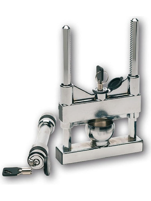 ARK Trailer Lock And Hitch Pin Lock One Key, Chrome Plated finish Pack ATL155 ARK - Micks Gone Bush