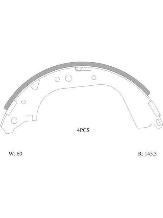 Bosch Brake Shoe Rear Set B1414 BOSCH - Micks Gone Bush