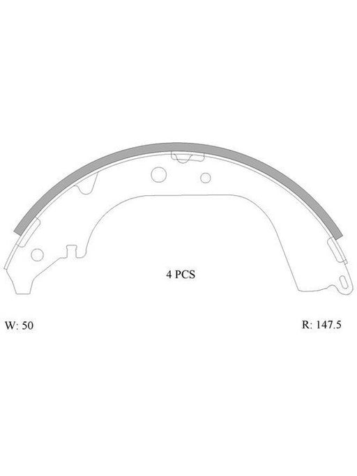 Bosch Brake Shoe Rear Set B1647 BOSCH - Micks Gone Bush