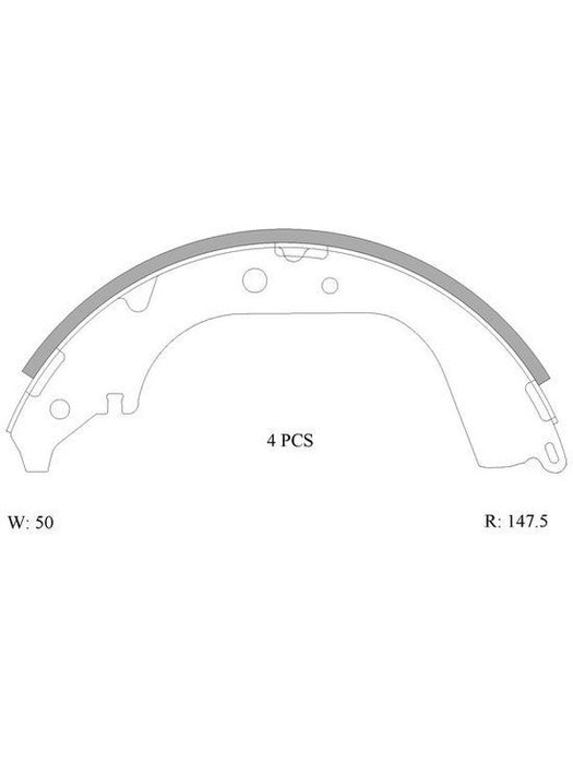 Bosch Brake Shoe Rear Set B1647 BOSCH - Micks Gone Bush