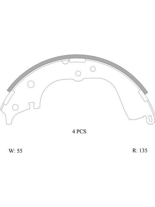 Bosch Brake Shoe Rear Set B1714 BOSCH - Micks Gone Bush