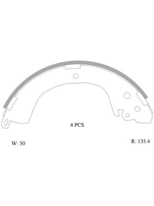 Bosch Brake Shoe Rear Set B1759 BOSCH - Micks Gone Bush