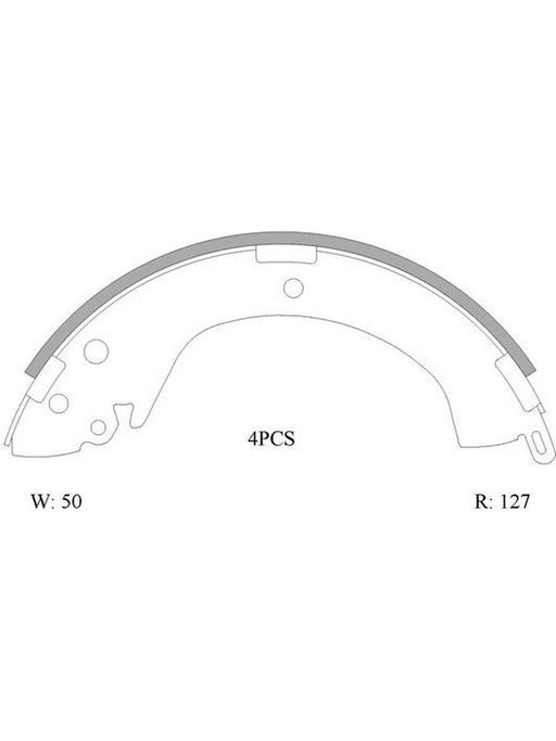 Bosch Brake Shoe Rear Set B1760 BOSCH - Micks Gone Bush