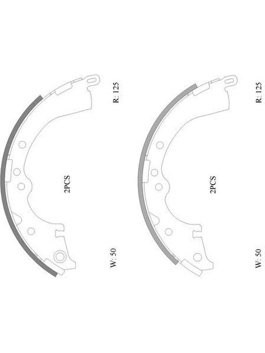 Bosch Brake Shoe Rear Set B1768 Brake Shoes BOSCH - Micks Gone Bush
