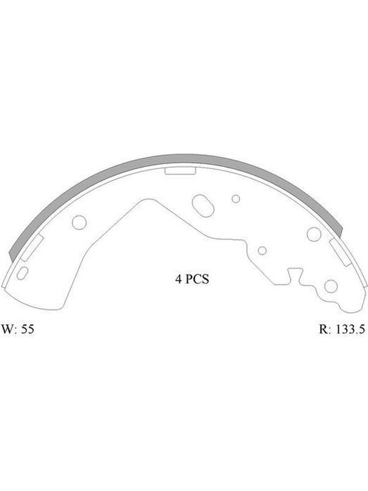 Bosch Brake Shoe Rear Set B1822 BOSCH - Micks Gone Bush