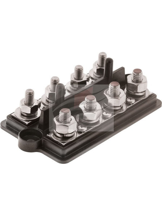 Jaylec Dual 4 Point Terminal Busbar Max 250 Amp Term 3/8' & 5/16" BB412PB Solderless Terminal Kits Jaylec - Micks Gone Bush