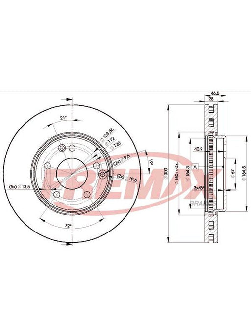 Fremax Brake Disc Front Pair BD-0411 Fremax - Micks Gone Bush