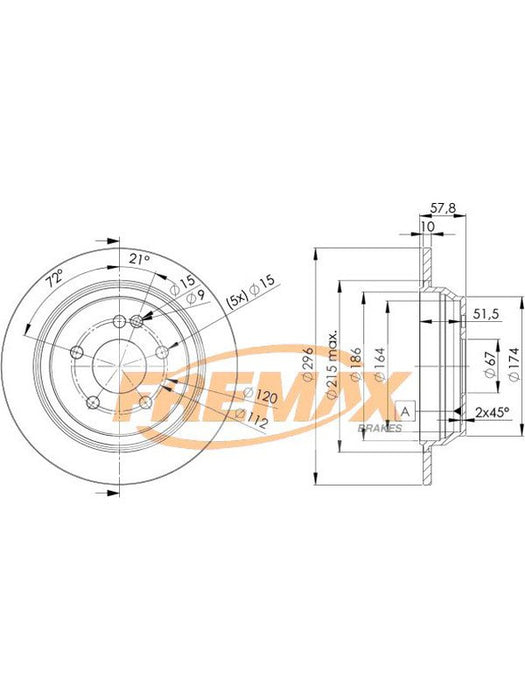 Fremax Brake Disc Rear Pair Mercedes Vito Viano BD-0416 Fremax - Micks Gone Bush