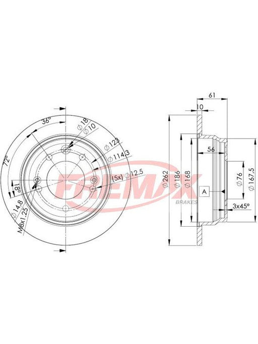 Fremax Brake Rotor (Pair) Rear BD-0581 Fremax - Micks Gone Bush