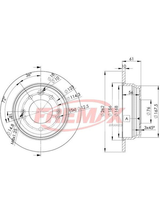 Fremax Brake Rotor (Pair) Rear BD-0581 Fremax - Micks Gone Bush