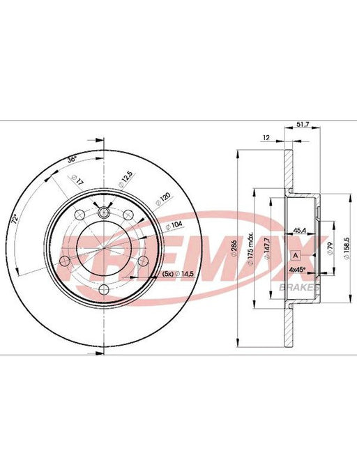 Fremax Brake Disc Front Pair Bmw E36 318I BD-0673 Fremax - Micks Gone Bush