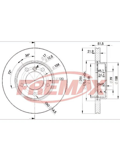 Fremax Brake Disc Front Pair Bmw 320I - 325I 10/90 - 318Is BD-0674 Fremax - Micks Gone Bush