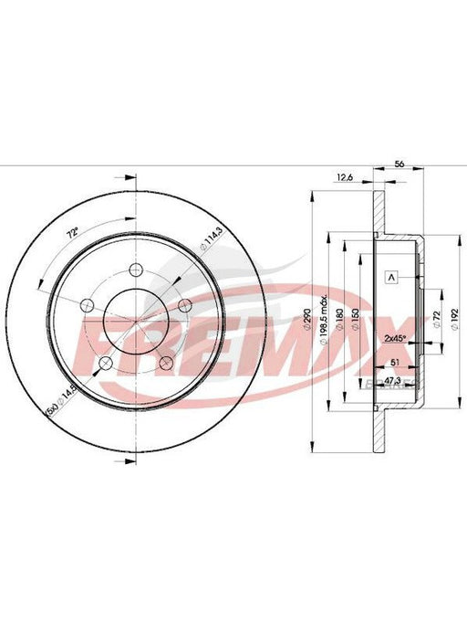 Fremax Brake Rotor Solid Pair BD-1023 Fremax - Micks Gone Bush