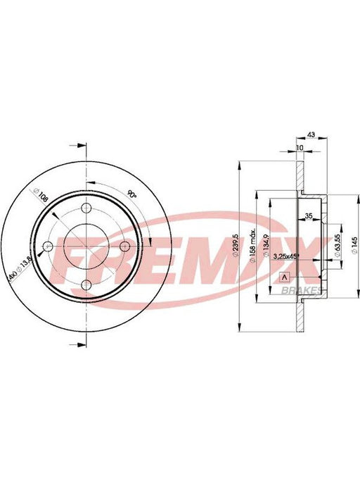 Fremax Brake Disc Front Pair BD-1063 Fremax - Micks Gone Bush