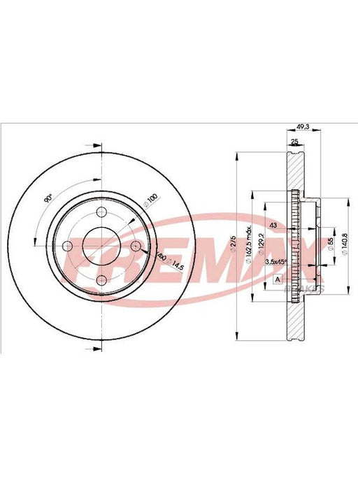 Fremax Brake Disc Front Pair BD-1320 Fremax - Micks Gone Bush