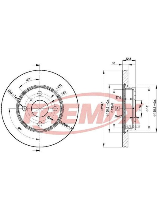 Fremax Brake Disc Front Pair BD-1608 Fremax - Micks Gone Bush