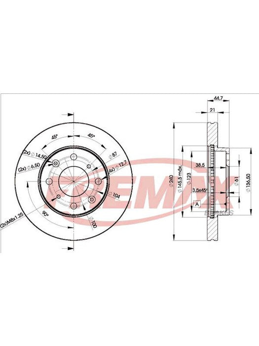 Fremax Brake Disc Front Pair BD-1701 Discs Fremax - Micks Gone Bush