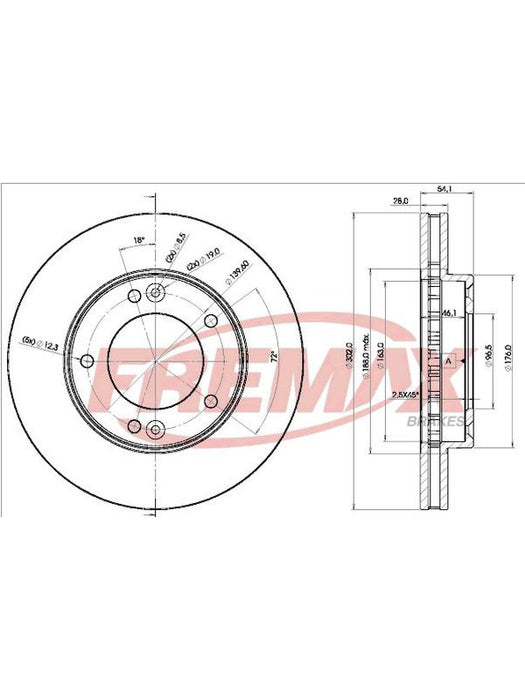Fremax Brake Disc Front Pair BD-1712 Fremax - Micks Gone Bush