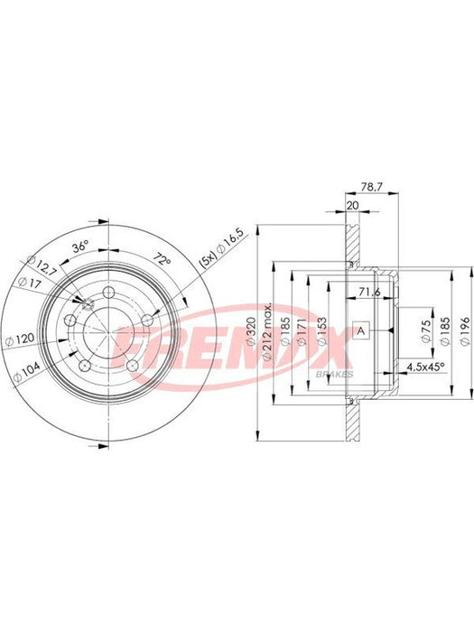 Fremax Brake Disc Rear Pair BD-1970 Fremax - Micks Gone Bush