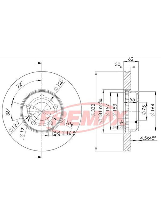 Fremax Brake Disc Front Each BD-1985 Fremax - Micks Gone Bush