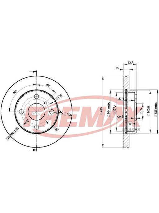 Fremax Brake Disc Front Pair BD-2020 Fremax - Micks Gone Bush