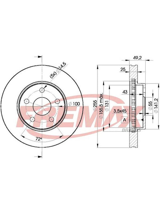 Fremax Brake Disc Front Pair BD-2047 Fremax - Micks Gone Bush