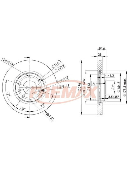 Fremax Brake Disc Front Pair BD-2063 Fremax - Micks Gone Bush