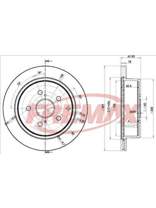 Fremax Brake Disc Rear Pair BD-2082 Fremax - Micks Gone Bush