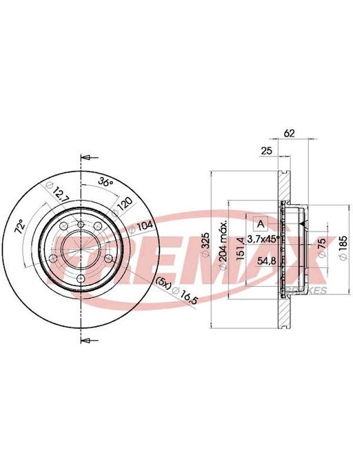 Fremax Brake Disc Front Pair Bmw X3 BD-2217 Fremax - Micks Gone Bush