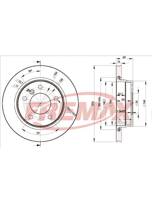 Fremax Brake Disc Rear Pair Bmw E36 323I 328I E46 320I BD-2315 Fremax - Micks Gone Bush