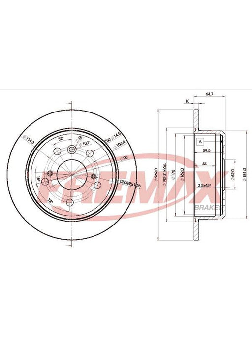 Fremax Brake Rotor (Pair) Rear BD-2443 Fremax - Micks Gone Bush
