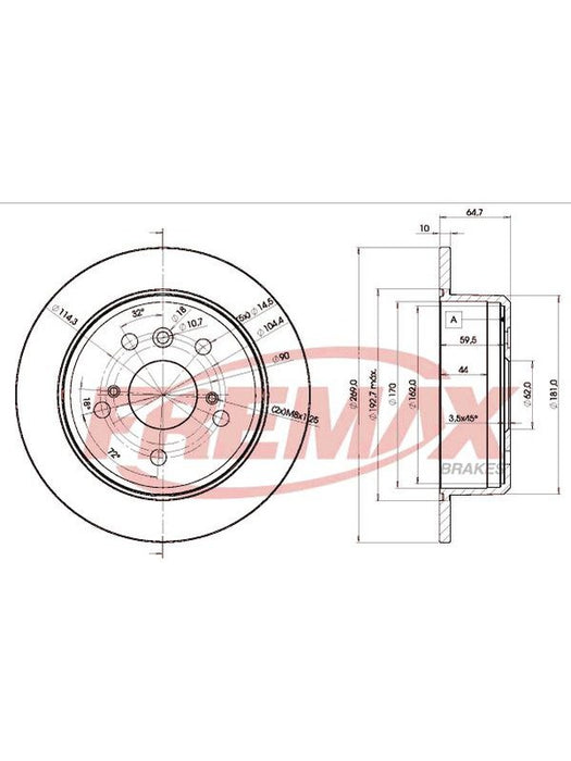 Fremax Brake Rotor (Pair) Rear BD-2443 Fremax - Micks Gone Bush