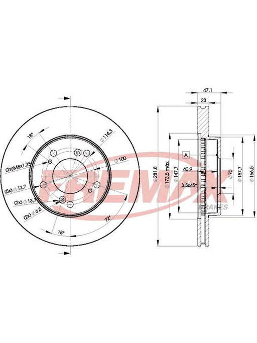 Fremax Brake Disc Front Pair BD-2586 Fremax - Micks Gone Bush