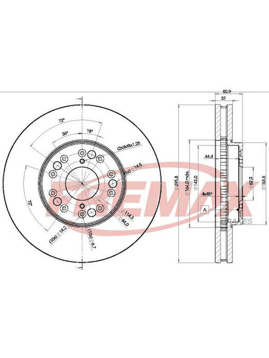 Fremax Brake Disc Front Pair BD-2611 Fremax - Micks Gone Bush