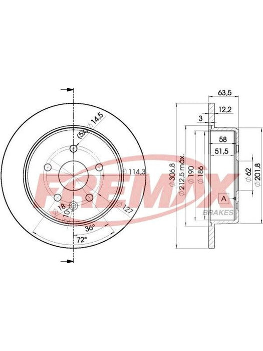 Fremax Brake Rotor (Pair) Rear BD-2790 Fremax - Micks Gone Bush