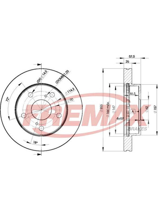Fremax Brake Disc Front Pair BD-2806 Fremax - Micks Gone Bush