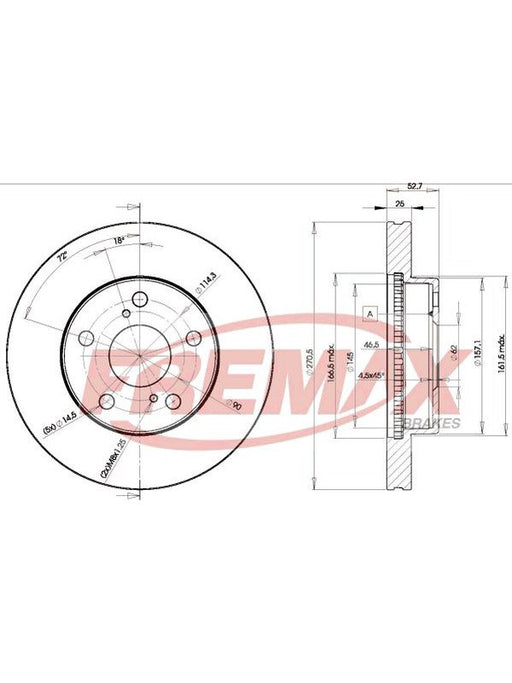 Fremax Brake Disc Front Pair BD-2810 Fremax - Micks Gone Bush
