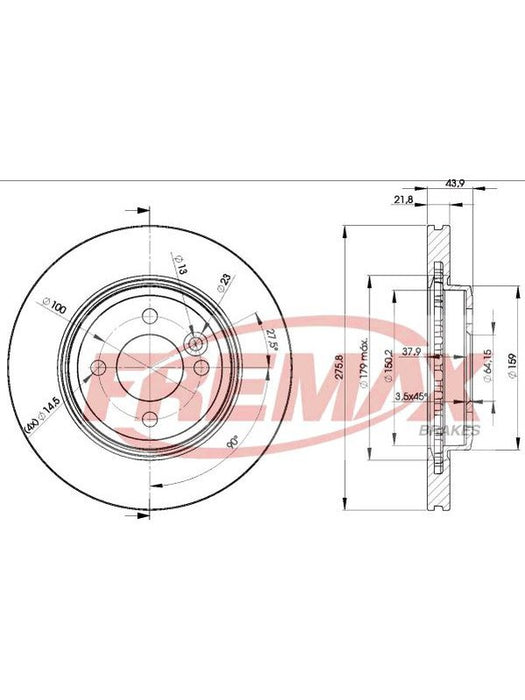 Fremax Brake Disc Front Pair Mini R50 Cooper S One BD-2891 Fremax - Micks Gone Bush