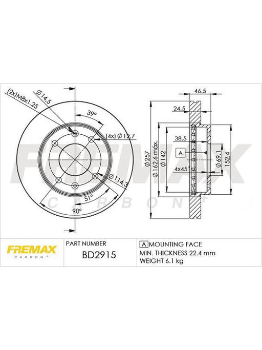 Fremax Brake Disc BD-2915 Fremax - Micks Gone Bush