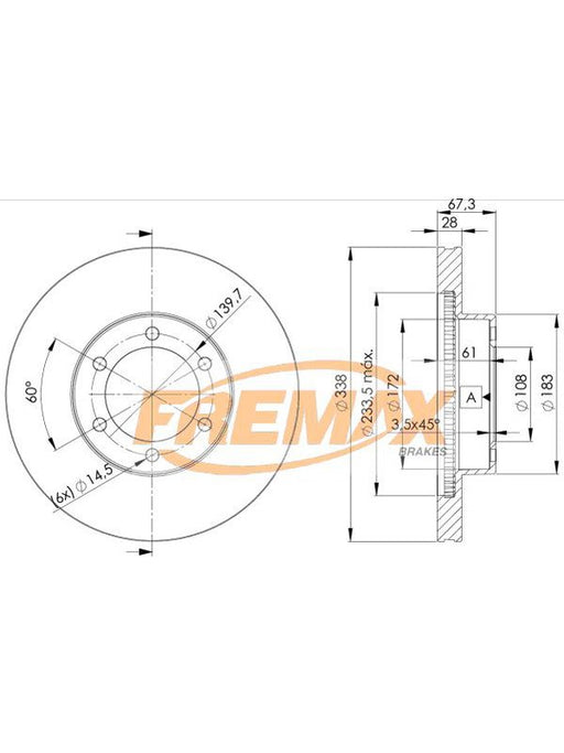 Fremax Brake Disc Front Pair BD-2918 Fremax - Micks Gone Bush
