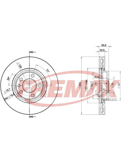 Fremax Brake Disc Front Each BD-3020 Fremax - Micks Gone Bush