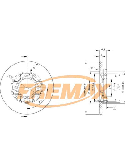 Fremax Brake Disc Front Pair BD-3251 Fremax - Micks Gone Bush