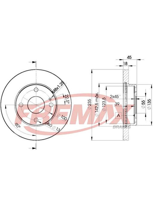 Fremax Brake Disc Front Pair BD-3254 Fremax - Micks Gone Bush