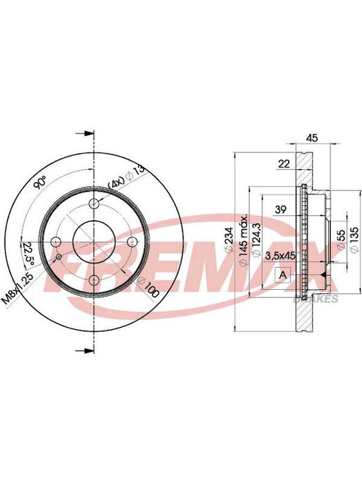 Fremax Brake Disc Front Pair BD-3255 Fremax - Micks Gone Bush
