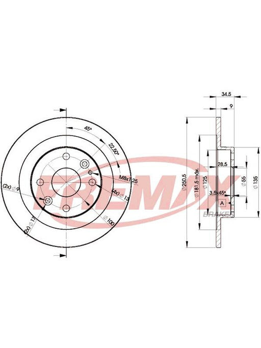 Fremax Brake Disc Rear Pair BD-3257 Fremax - Micks Gone Bush